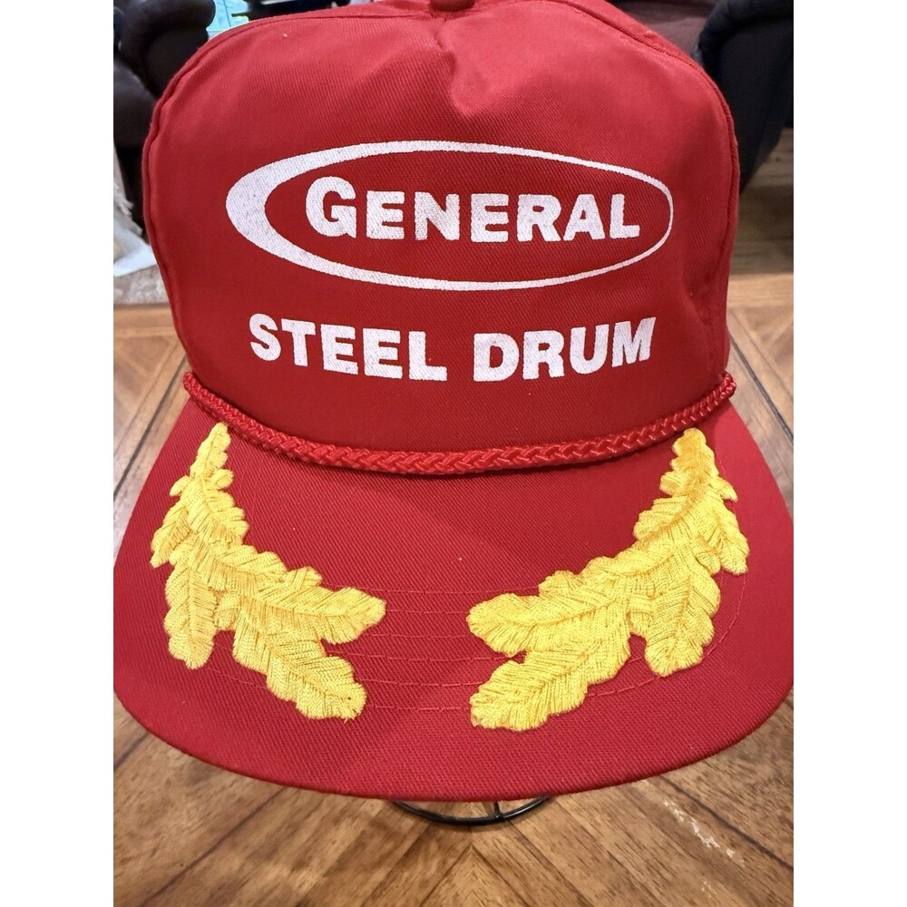 GENERAL STEEL DRUM Red Cap Hat Adjustable Snap New Without Tags